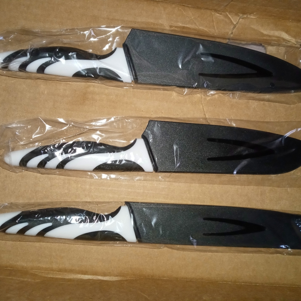 Jean Patrique Professional 3-Piece Non Stick Knife Set (Midnight/Ivory)